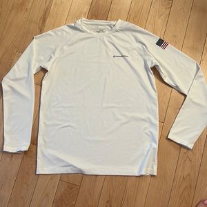 White Vineyard Vines Performance Athletic Long Sleeve Youth Size L (16)